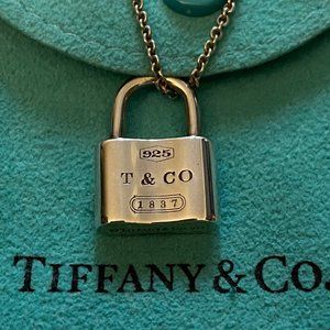 Tiffany & Co. 1837 Padlock Lock Pendant Necklace